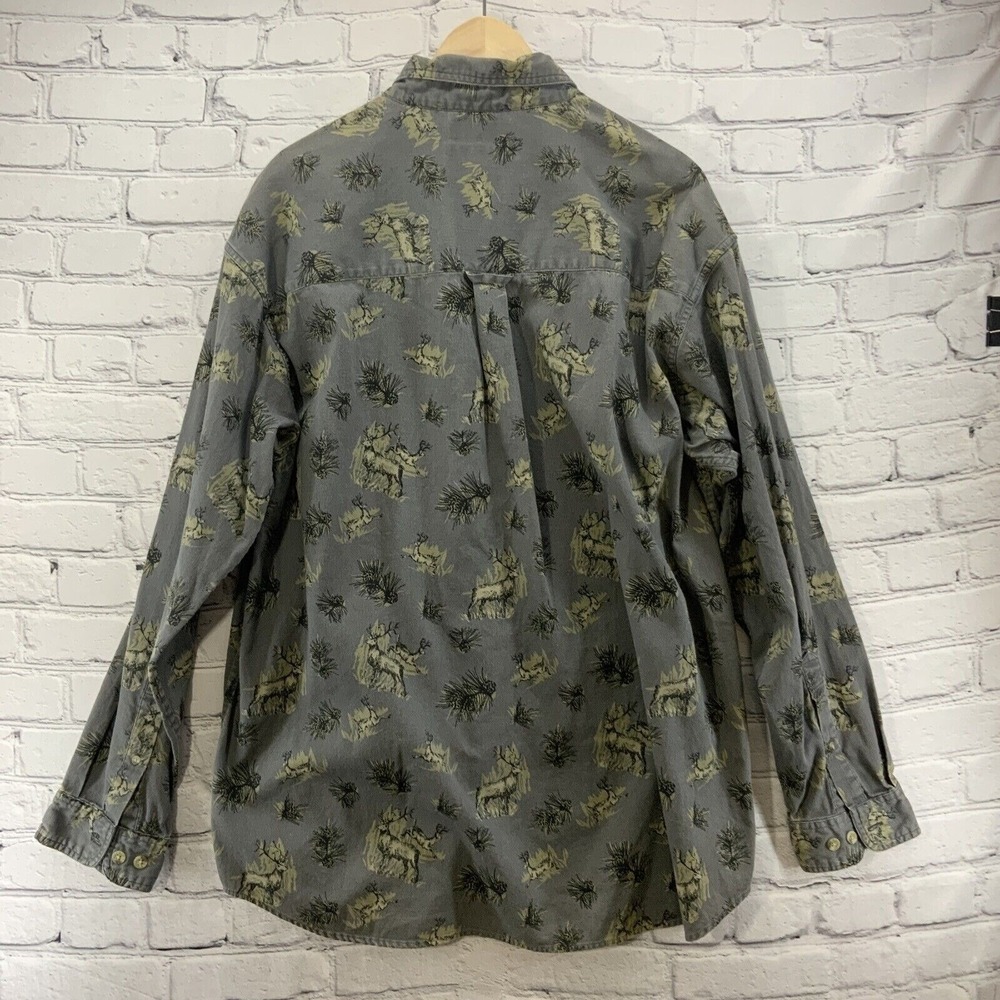 Vintage Columbia Sportswear Shirt Button Down Mens Sz XL Stag Buck Hunting Print - Picture 7 of 12